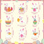 9 Letreros Pascua patio con estacas huevo