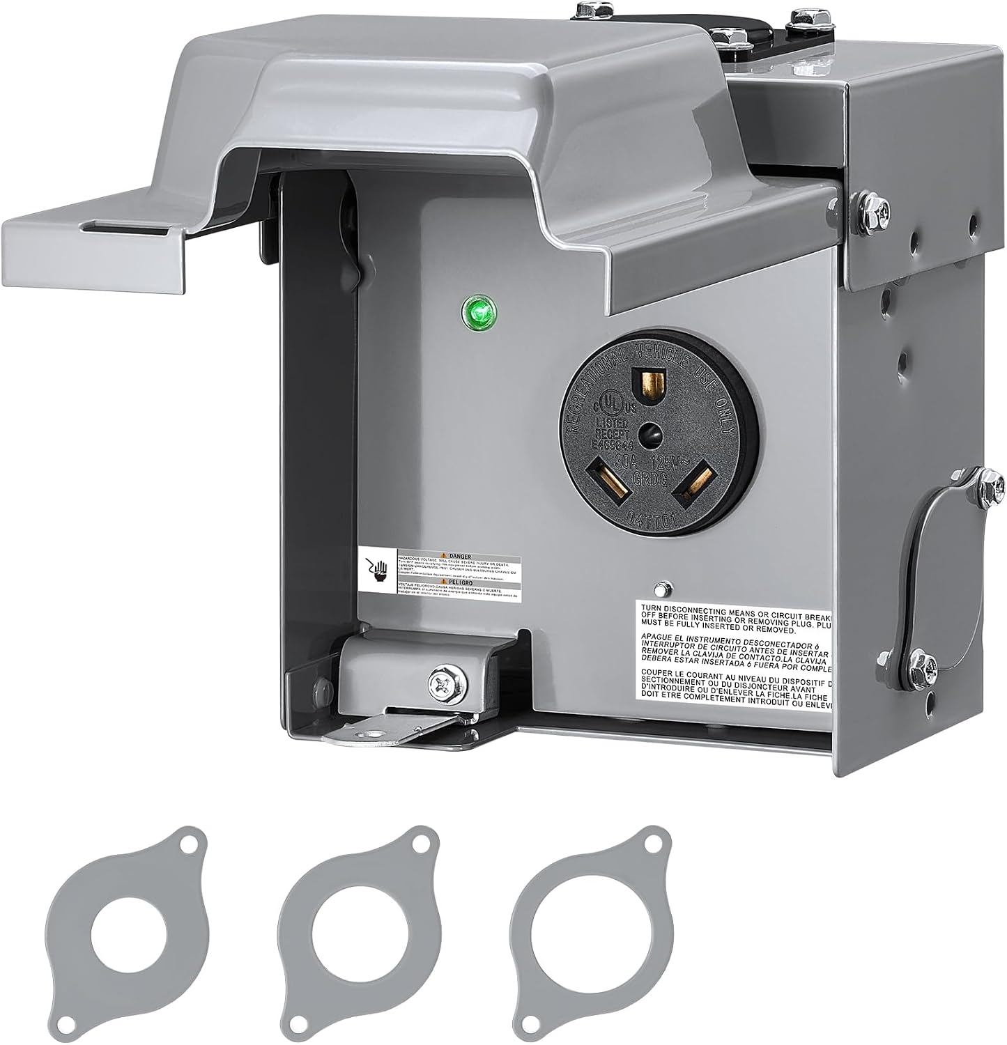 Caja salida RV 30A 125V NEMA TT-30R resistente