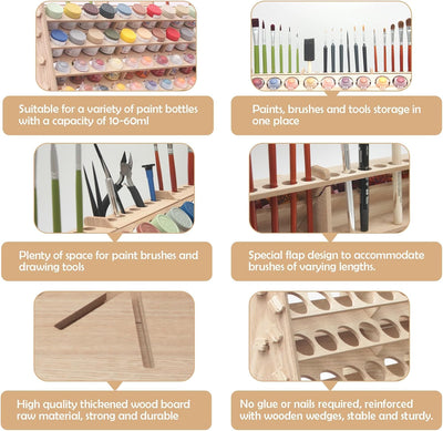 Organiz. pintura madera 9 niveles 99 botellas