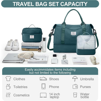 Bolsa viaje extragrande para mujer con zapatos y aseo