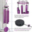 Campanillas viento tono profundo 36" decoración hogar morado