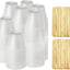 Set tazas mezcladoras 1oz varillas madera abedul reutilizables