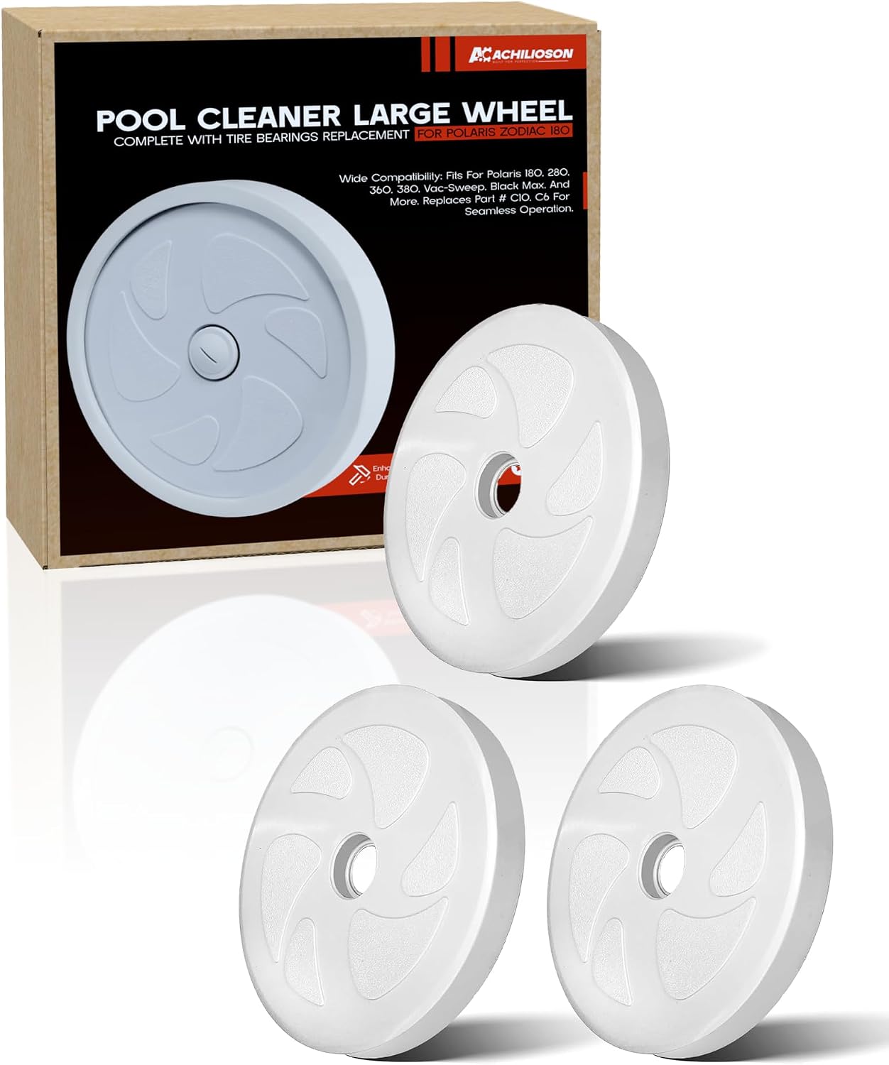 3 Pzas Limpiador Piscina con Ruedas Polaris ZodiacTanktrax