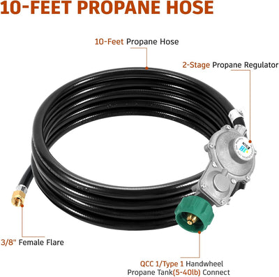 Manguera reguladora propano 10ft para generador RV estufa gas