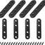 16 Soportes Rectos Placa Acero Inox 3pulg Metal Negro