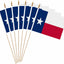 Bandera Texas 5x8" set 20 palos madera ligera poliéster