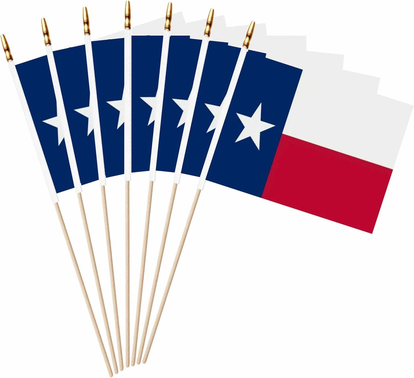 Bandera Texas 5x8" set 20 palos madera ligera poliéster