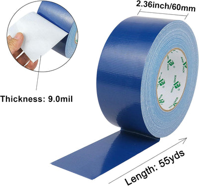 Cinta adhesiva azul industrial 2.36pulg x 55yardas 9mil resistente