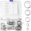 Kit 80 anillos chaveta acero inox 5 tamaños resistentes