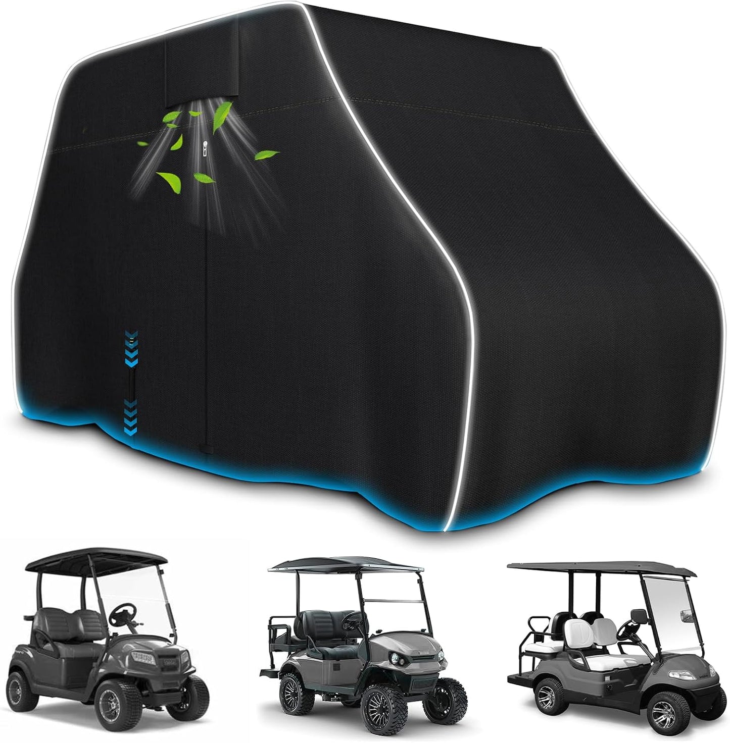 Funda carrito golf 2/4 pasajeros 600D ajuste universal