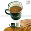 Set 2 Tazas Esmaltadas 17oz 304SS Borde Dorado para Viajes
