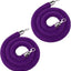 Cuerdas terciopelo morado 6.5ft con ganchos plateados