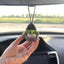 Adorno colgante crochet para auto estilo alienígena verde