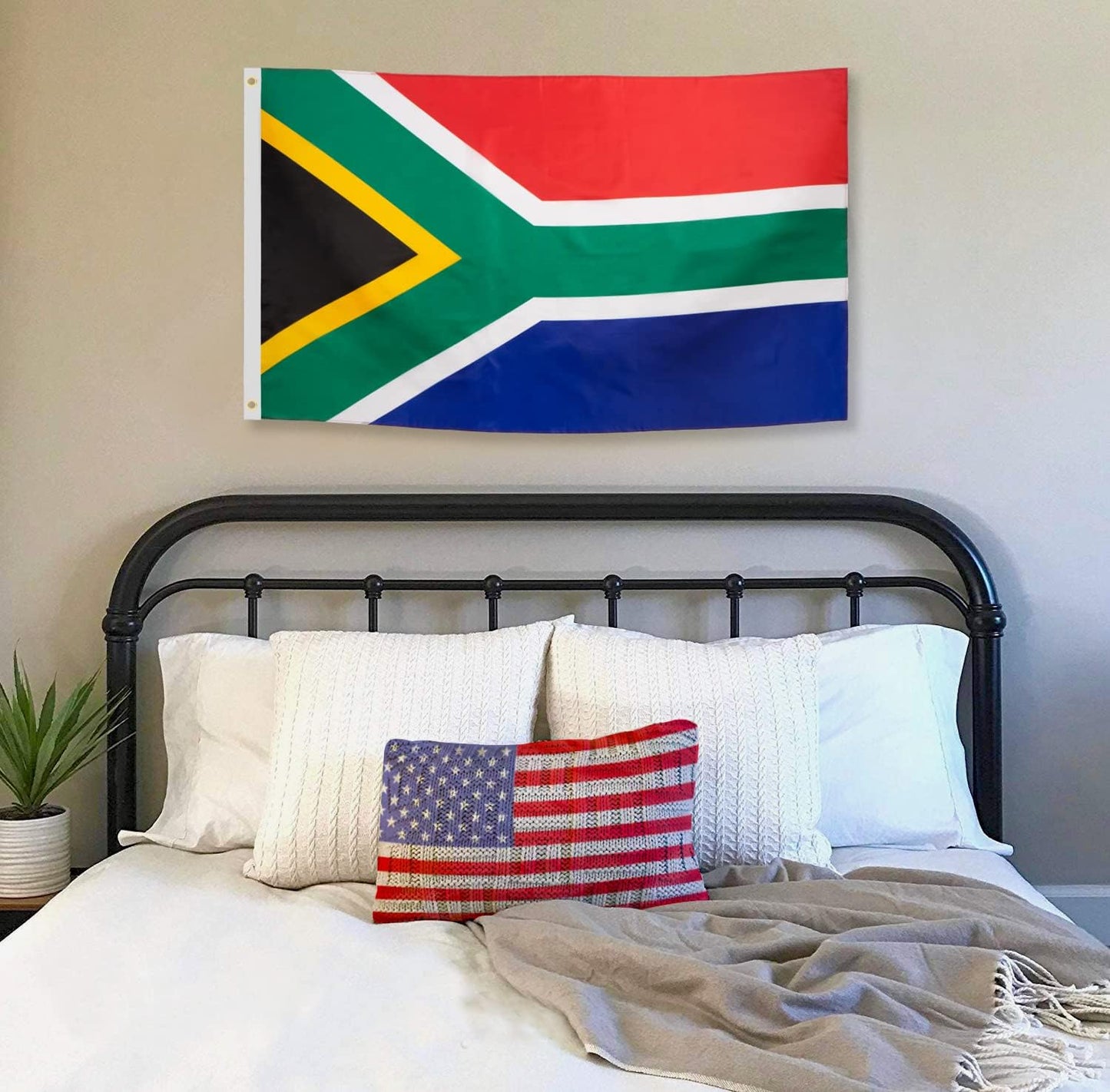 Bandera Sudáfrica 3x5ft Poliéster Grueso Resistente Ojales Latón