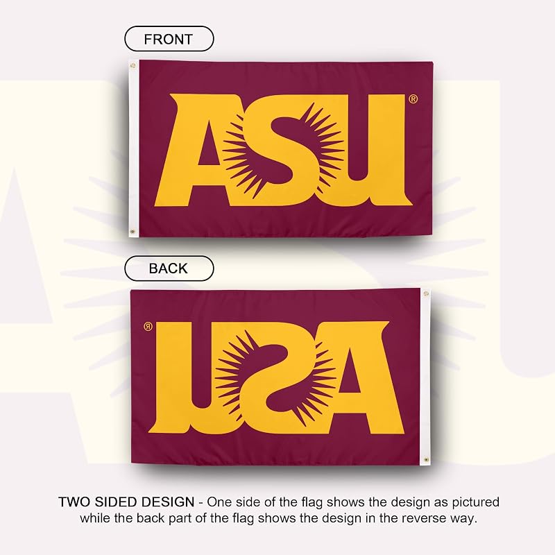 Bandera Asu Diablos 3x5ft Tela Poliéster Duradera