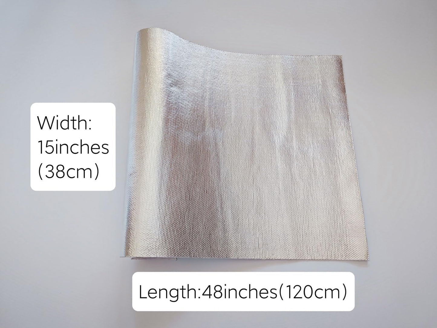 Manta fibra vidrio aluminizada térmica 15x48"