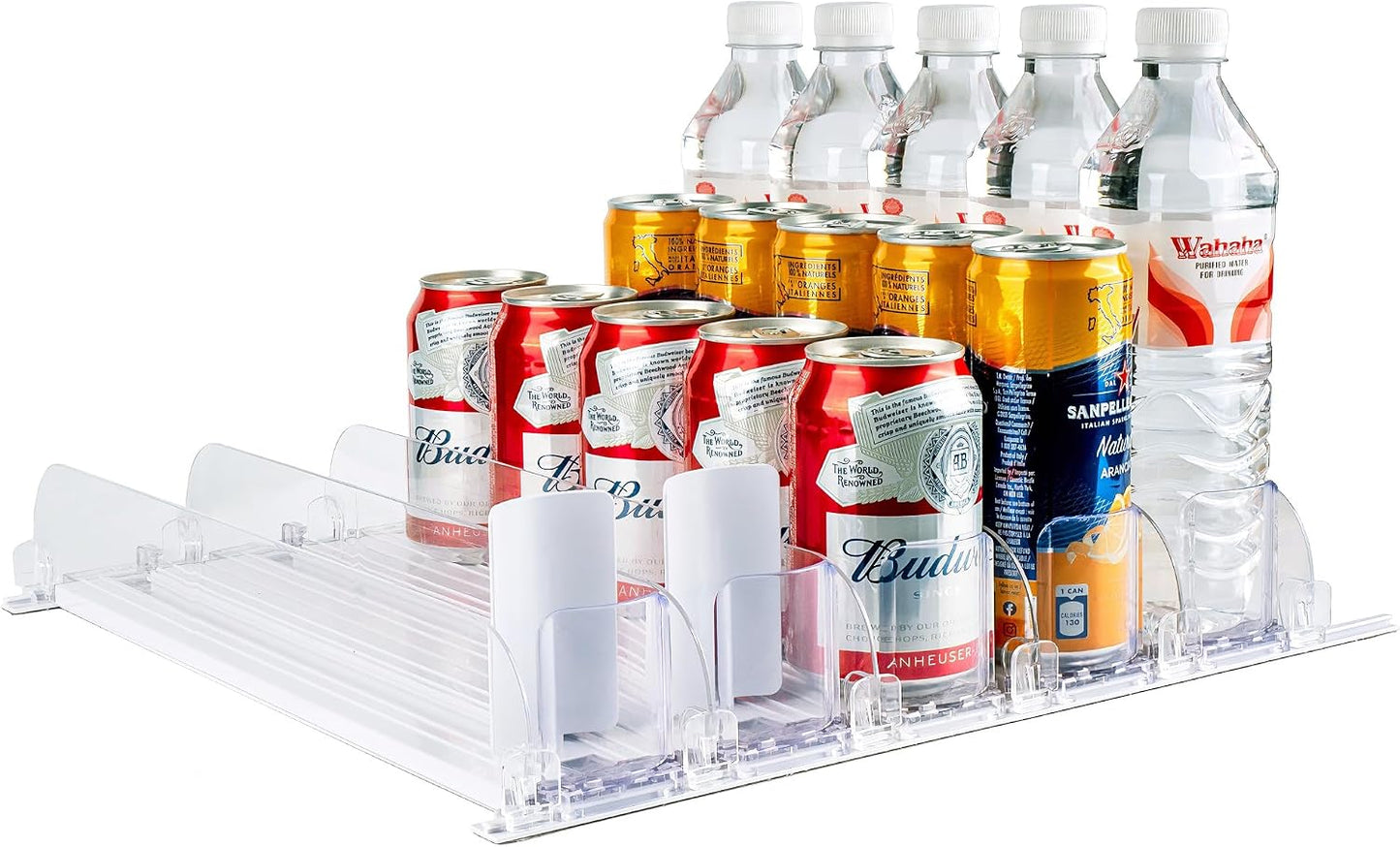 Dispensador latas soda 5 filas 25 latas empujador 12-16oz