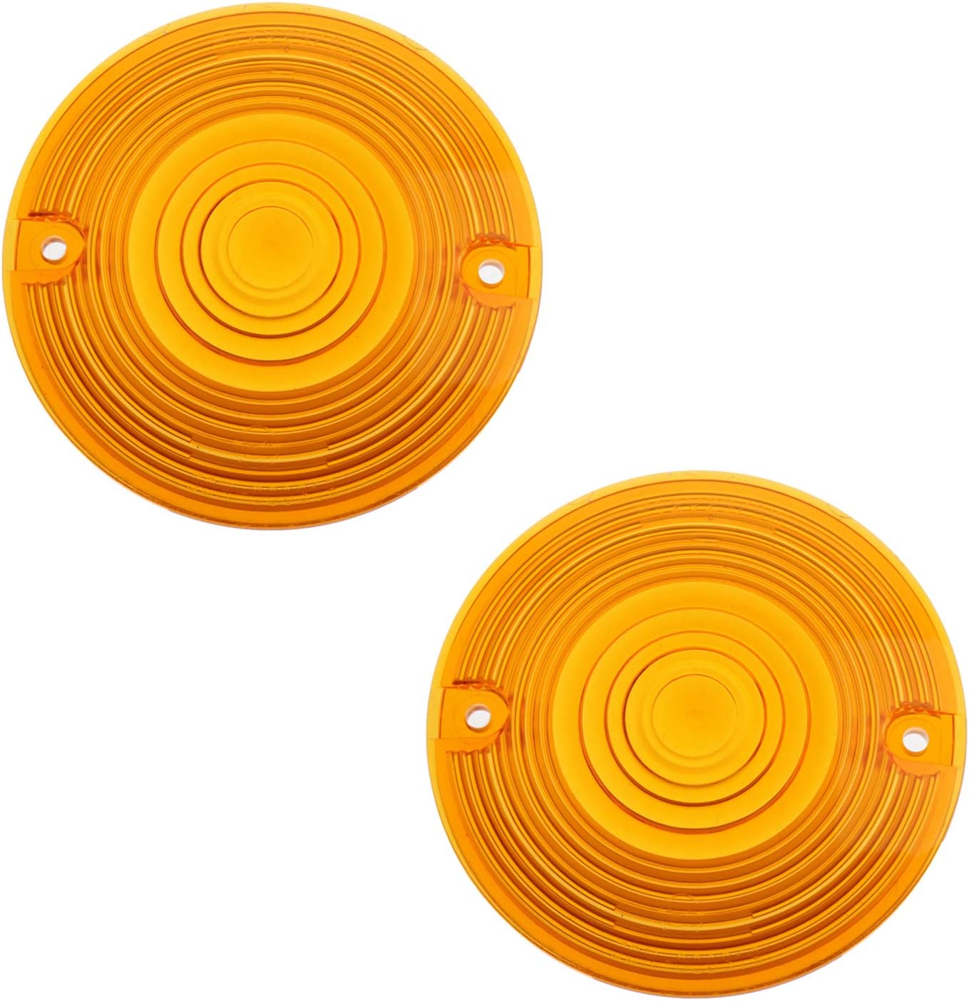 Cubierta lente luz direccional plana 3 1/4pulg amarilla comp Harley