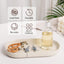 Bandeja cerámica para joyas ovalada decorativa blanco crema