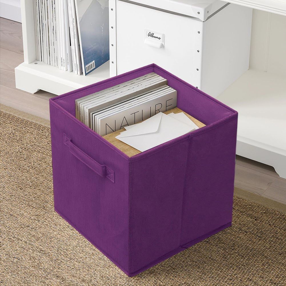 Cubos plegables tela con asas 10.5x11" organiz. armario