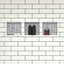 Estante ducha empotrado triple nicho negro 48x14x4pulg