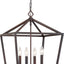 Colgante 4 luces bronce/oscuro