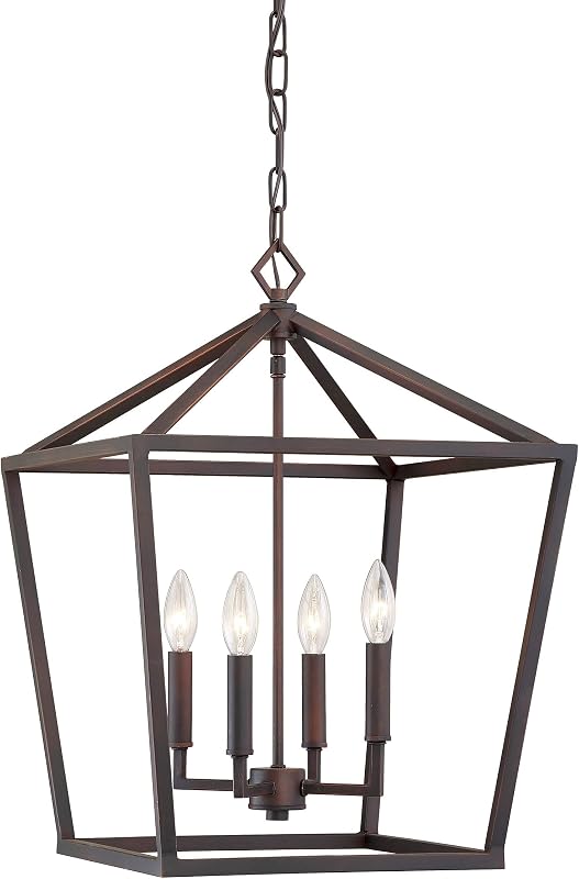 Colgante 4 luces bronce/oscuro