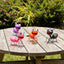Set 4 hormigas de metal decoración jardín exteriores
