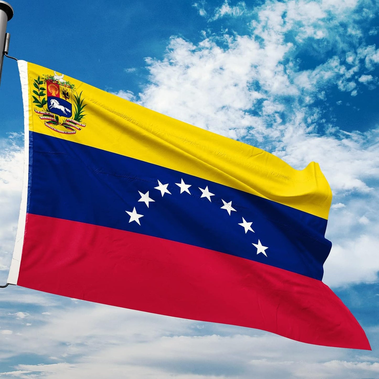 Bandera Venezuela poliéster 3x5ft anti-UV interiores exteriores