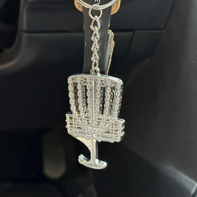 Llavero disco golf con abridor botellas metal alta calidad