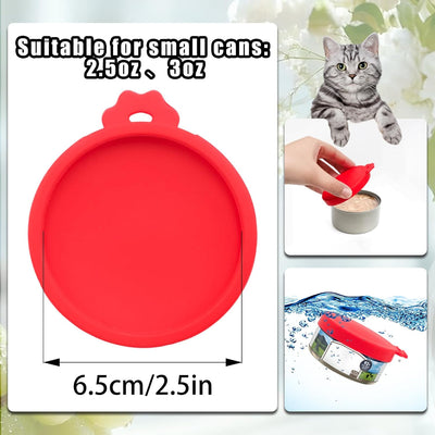 4 Tapas Silicona Impermeables para Latas Mascotas 3oz