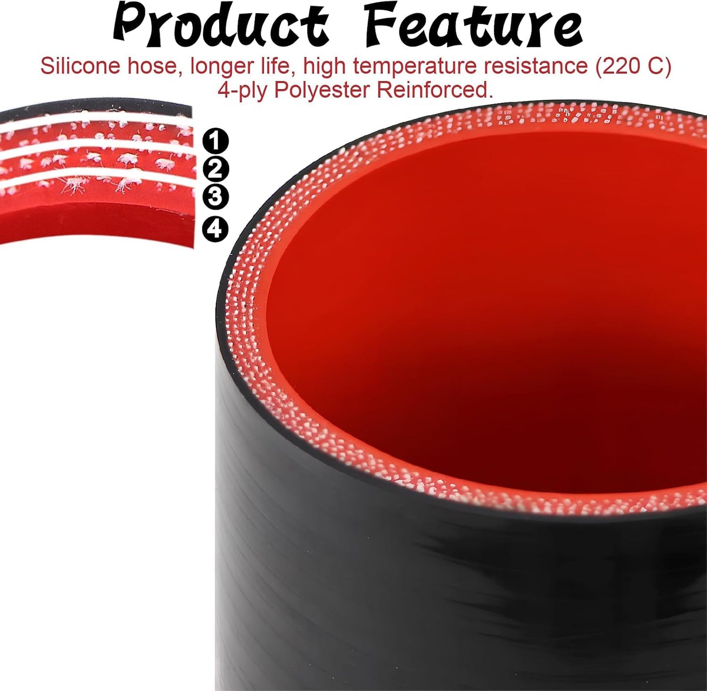 2 Pzas Acoplador Manguera Silicona 63mm 4 Capas
