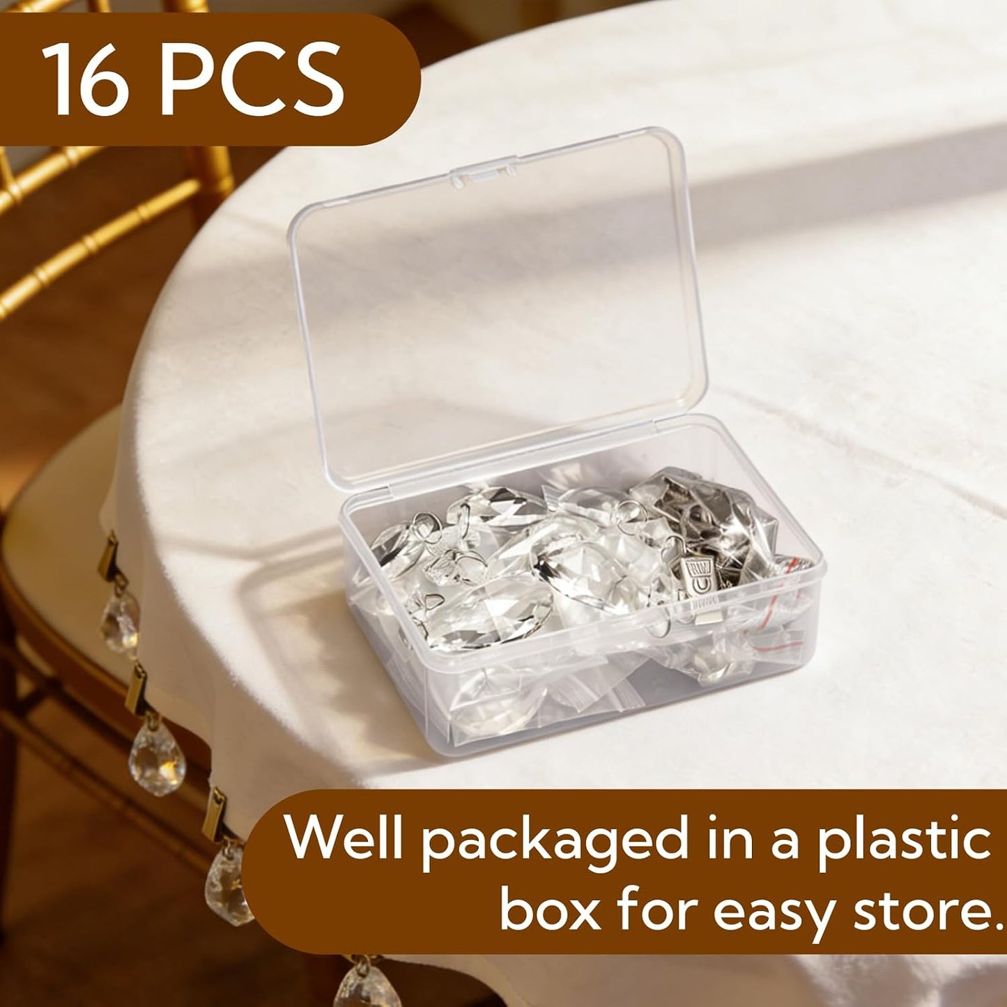 16 Manteles Cristal con Pesas para Picnic y Cena
