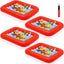 4 Pzas Barra Inflable con Bomba 28x22pulg Rojo