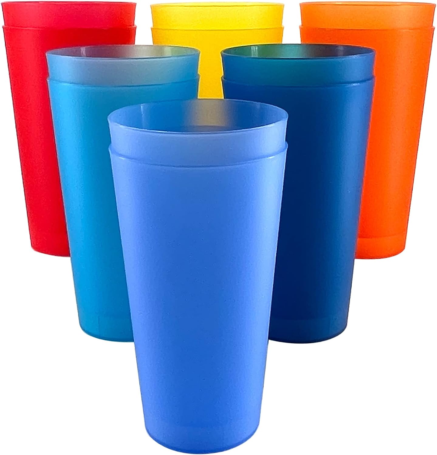 Vasos plástico grandes reutilizables 32oz sin BPA set 12