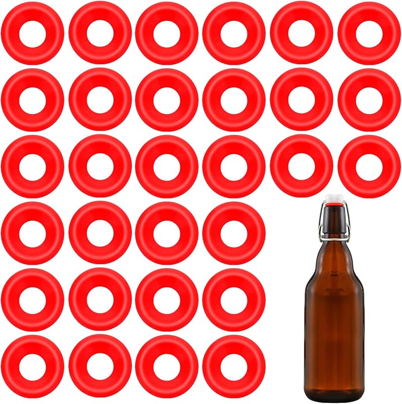 30 Pzas Juntas Silicona Tapa Abatible Roja