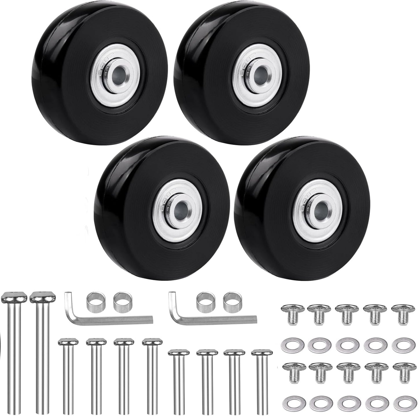 Ruedas repuesto maleta 1.969x0.709" set 4 con 3 ejes