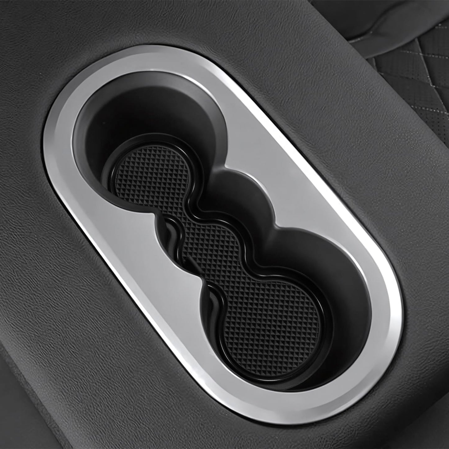 Protector portavasos interior coche 4 Pzas borde negro