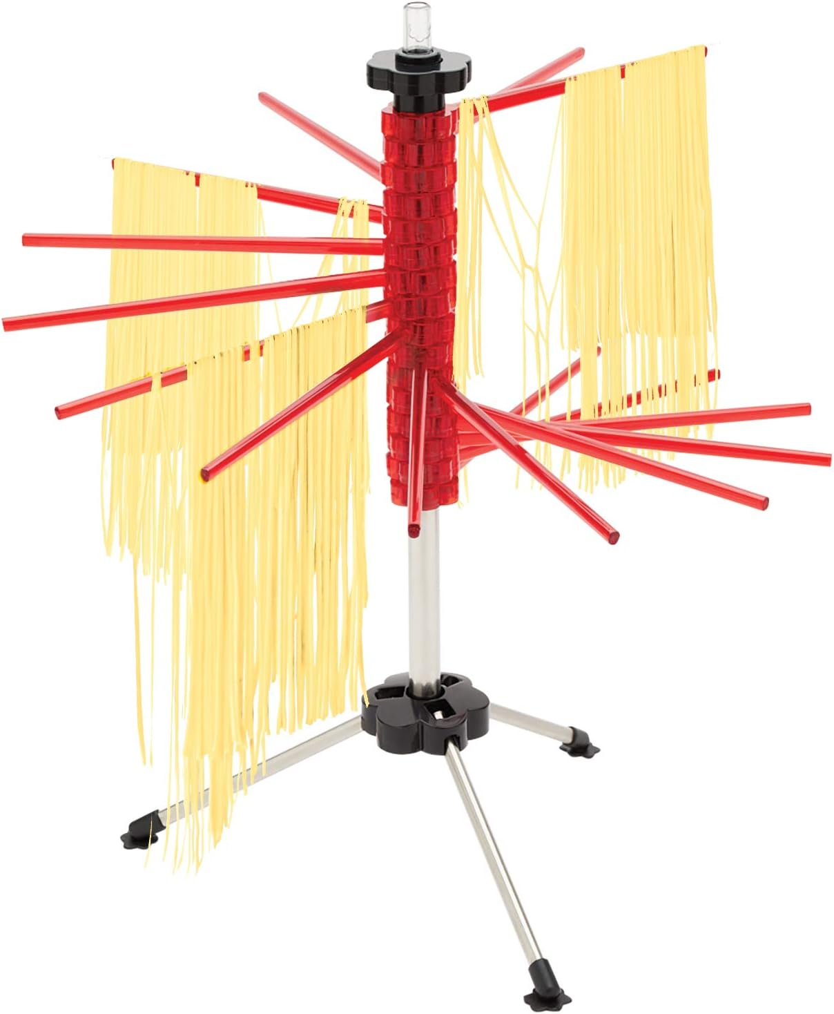Estante secado pasta plegable 18.5pulg plástico brazos giratorios