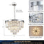 Candelabro cristal cromado 24pulg moderno para comedor sala