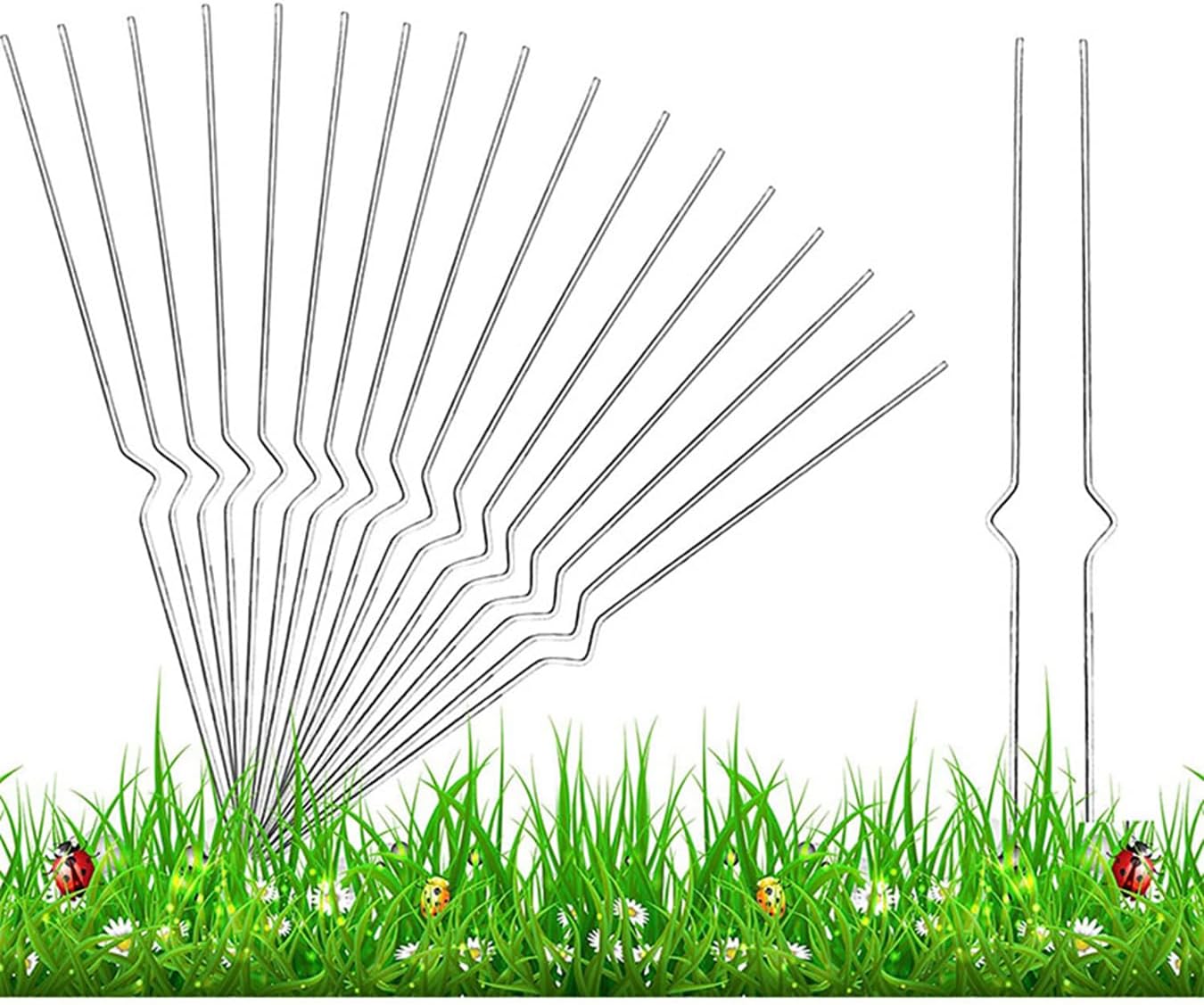 Juego 12 letreros metal resistente patio estaca 13pulg