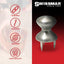 Soporte queso acero inox 3 puntas plateado