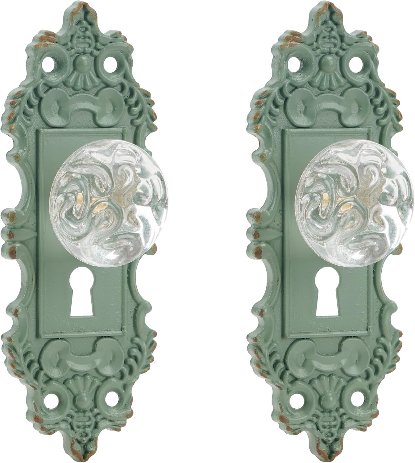 2 Pzas Tiradores Vintage Cajón Alacena Cocina Verde