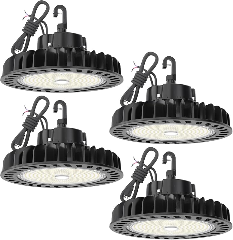 4 Luces LED UFO 250W 5000K 1-10V 5pulg UL