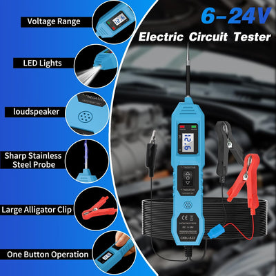 Probador circuito eléctrico coche 6v/12v/24v multifuncional