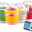 4 Tazas Parfait 17oz Plástico Recipiente Avena Cuchara