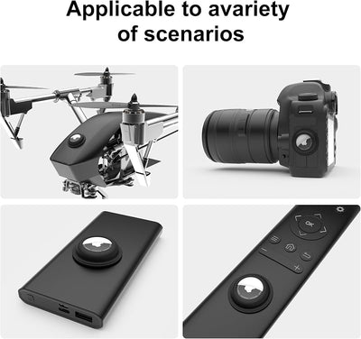 Soporte Airtag para billetera bicicleta TV remoto 4 negros