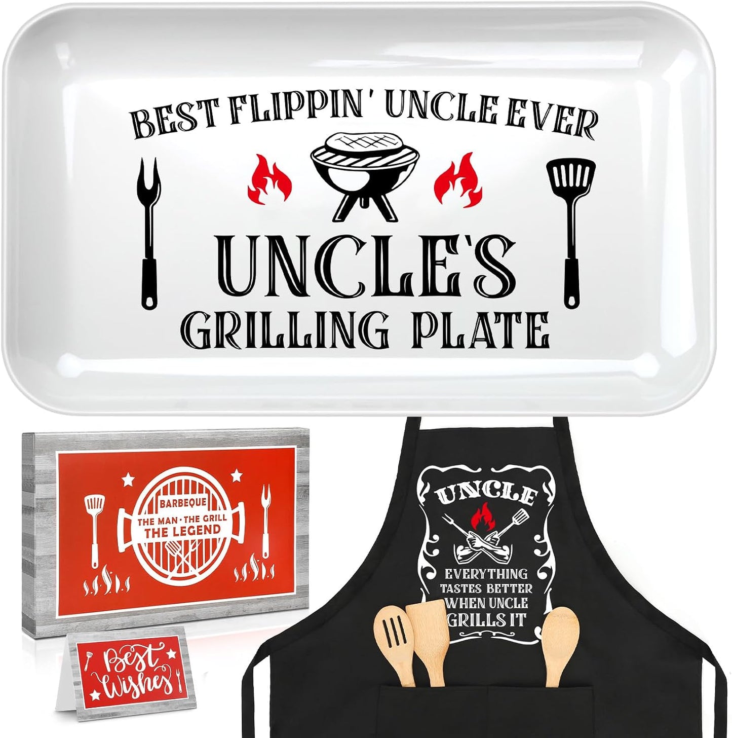 Set platos personalizados para tío cumpleaños navidad