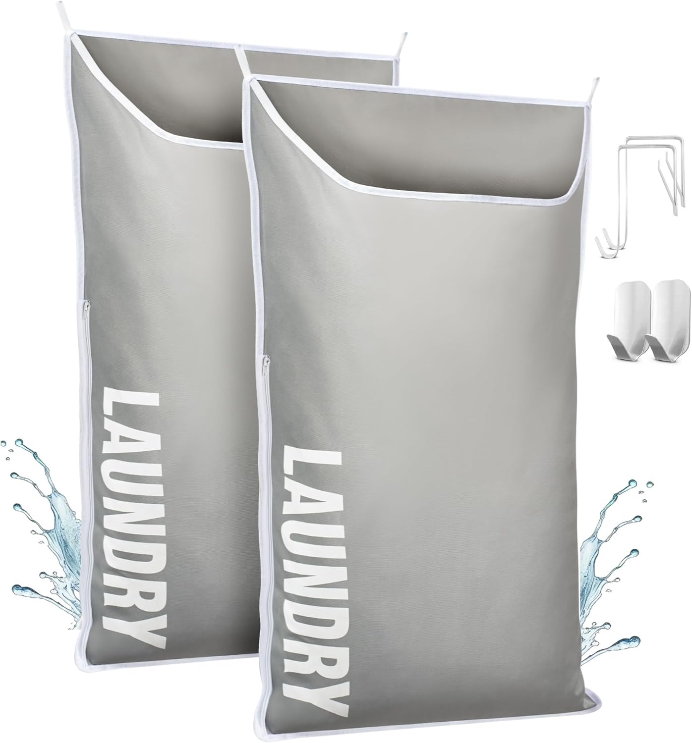 Bolsa colgante ropa sucia XL 40x22" ahorro espacio puerta