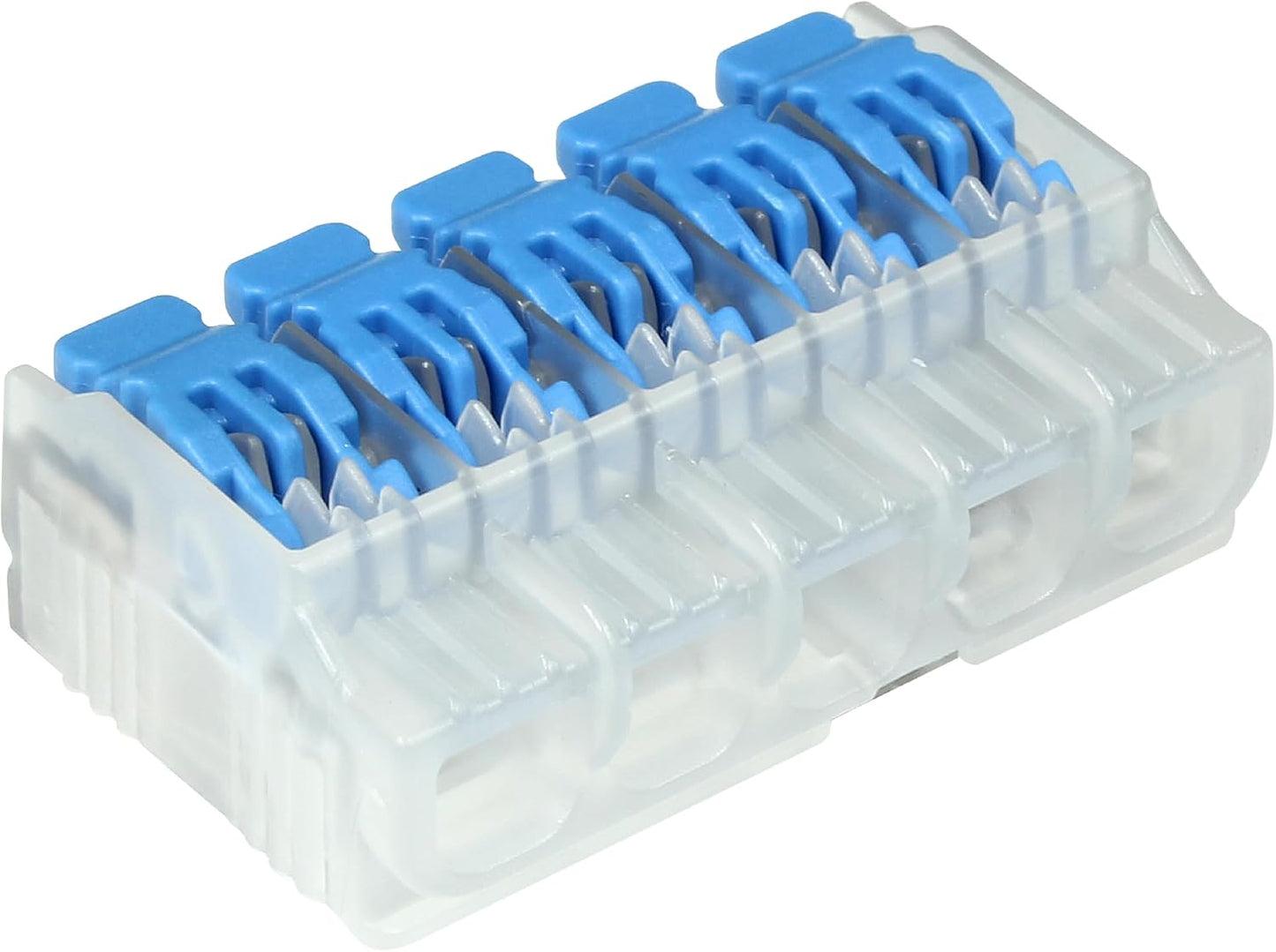 Conector eléctrico palanca 12 AWG 5 puertos caja 75 pzas